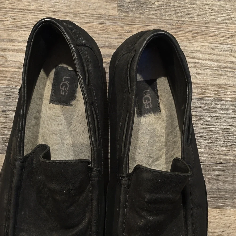 UGG Alder Shearling Line Loafers | Black | Size‎ 12 | Leather​